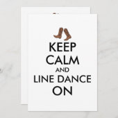 ラインダンスのギフト穏やかなダンサーのカウボーイ・ブーツを保ちます 招待状 (正面/裏面)