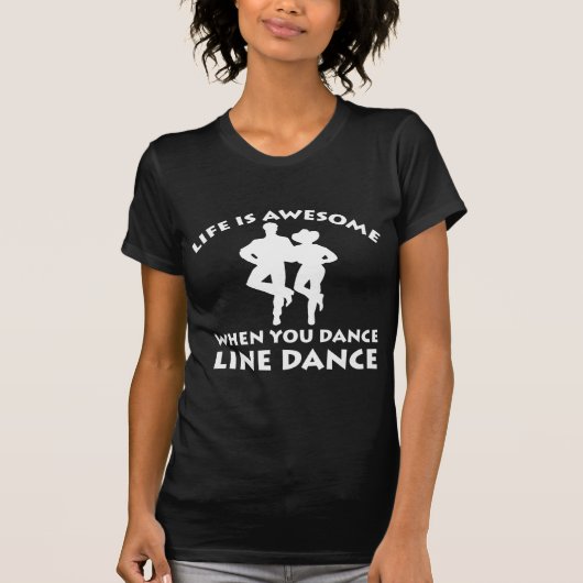 ラインダンスのデザイン Tシャツ (正面)