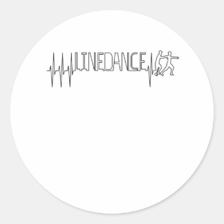 ラインダンスのハートビート ラウンドシール