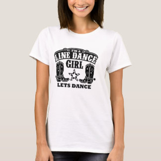 ラインダンスの女の子 Tシャツ