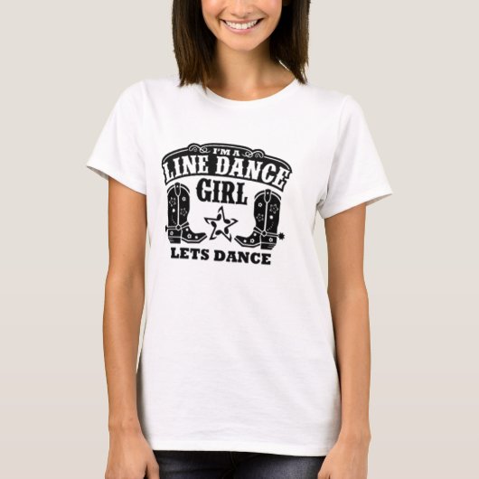 ラインダンスの女の子 Tシャツ (正面)