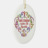 ラインダンスの輝き セラミックオーナメント (右)