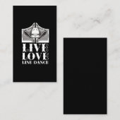 ラインダンスウエスタンハットカントリーライン踊りラブ 名刺 (正面/裏面)