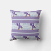 ラインダンスカウボーイブーツパープル装飾用クッション クッション (裏面)