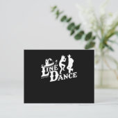 ラインダンスカントリーライン踊りブーツミュージックギフト ポストカード (スタンド正面)
