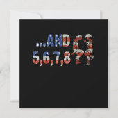 ラインダンスカントリー音楽USフラッグカウボーイ女性のカーボーイギ 招待状 (正面)