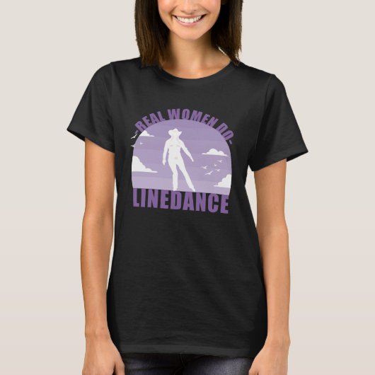 ラインダンスダンサーカントリーロックウェスタン Tシャツ (正面)
