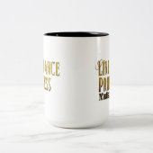 ラインダンスプリンセス金ゴールド名 ツートーンマグカップ (中央)