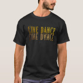 ラインダンスプリンセス金ゴールド名 Tシャツ (正面)