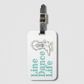 ラインダンスライフトートバッグ ラゲッジタグ (正面縦)
