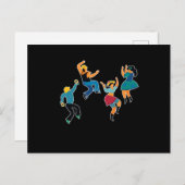 ラインダンスラインダンサー行踊り国ギフト ポストカード (正面/裏面)