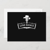 ラインダンスライン踊りカントリーカウボーイ女性のカーボーイGif ポストカード (正面/裏面)