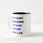 ラインダンス先生素晴らし、 ツートーンマグカップ (正面左)