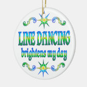 ラインダンス明るくなります セラミックオーナメント (左)