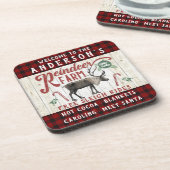 ラインデアファーム素朴ヴィンテージファームハウス名前をカスタムする コースター (左側)