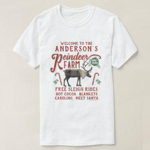 ラインデアファーム素朴ヴィンテージファームハウス名前をカスタムする Tシャツ