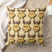 ラインディおもしろいークリスマスチキンパターン クッション (ブランケット)