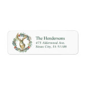 ラインディアリースホリデー差出人住所 ラベル (正面)