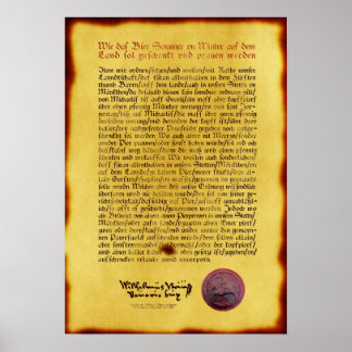 ラインハイトゲボットプリント ポスター