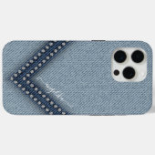 ラインハーデニム+ラインストーン Case-Mate iPhoneケース (裏面 (横))