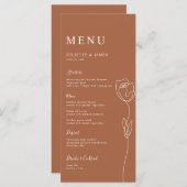 ラインバラお洒落メニューカード メニュー (正面/裏面)