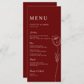 ラインバラお洒落メニューカード メニュー (正面/裏面)