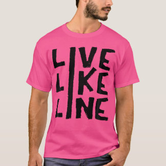 ラインバレーボールチョークはっきりしたのように生きる Tシャツ