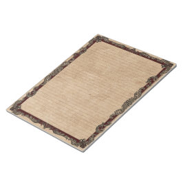 ラインパッド付きバーガンデファンシーィカラーアンティークフレーム ノートパッド