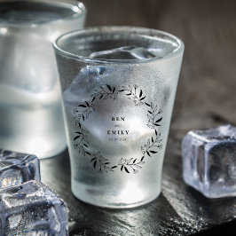 ラインパーソナライズされたスケッチ花ミニマル ショットグラス