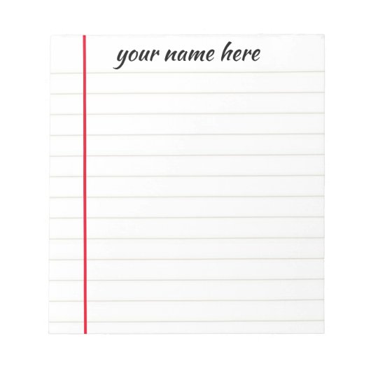 ラインパーソナライズされたメモ帳 ノートパッド (正面)
