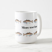 ラインパーソナライズなマグの芸術的なRedfish コーヒーマグカップ (正面右)