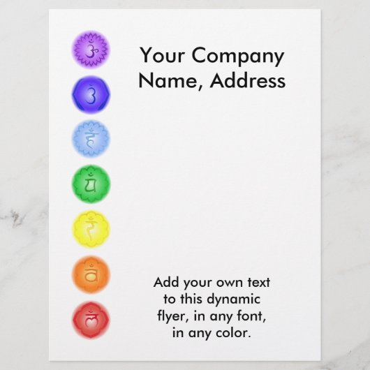 ラインフライヤー内の7チャクラ チラシ (正面)