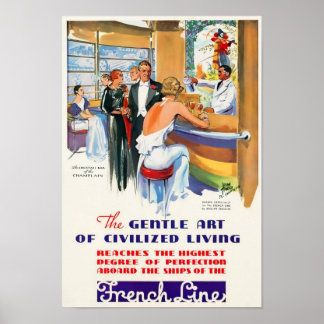 ラインフランスのヴィンテージ旅行ポスター ポスター