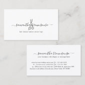 ラインヘアドレッサー理容師シザーロゴ 名刺 (正面/裏面)