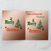 ラインボウズ、ジャンボクリスマスカード、 カード (内部)