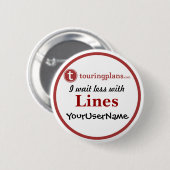 ラインボタン-デザイン2 (白) 缶バッジ (正面&裏面)