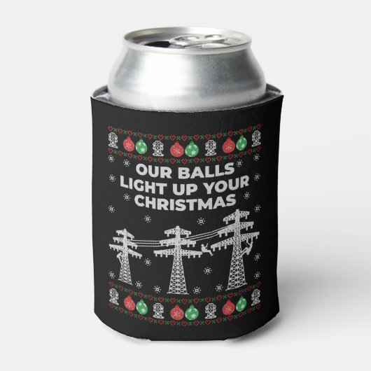 ラインマンクリスマス我々のボールが光る 缶クーラー (缶正面)