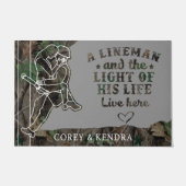 ラインマンズギフト、引っ越し祝いパーティーギフト、ホームデコール ドアマット (正面)