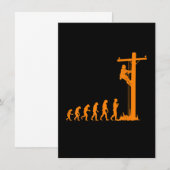 ラインマン電気技師のユニークな進化 - かっこいいプレゼント ノートカード (正面/裏面)