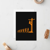 ラインマン電気技師のユニークな進化 - かっこいいプレゼント ノートカード (正面/裏面インサイチュ)