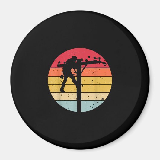 ラインマン·エレクトリシャン·ギフト マグネット (正面)