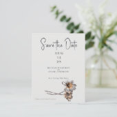 ラインミニマルアートテラコッタポピー 招待状 (スタンド正面)