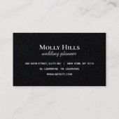 ラインミニマルイニシャルモノグラムブラッククラフト 名刺 (裏面)