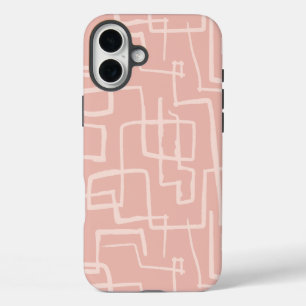 ラインメイズサーモンピンク iPhone 16 PLUSケース
