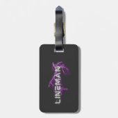 ラインメンオーバーテキサス州グラフィック ラゲッジタグ (裏面縦)