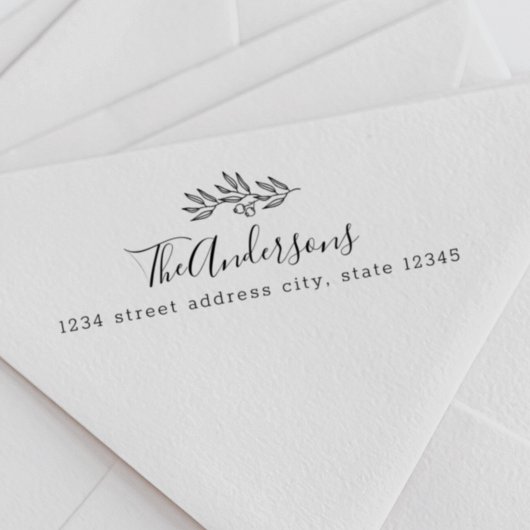 ラインモダンアートベリーズファミリー名差出人住所 セルフインキングスタンプ