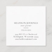 ラインモダンスケッチテラコッタ スクエア名刺 (裏面)