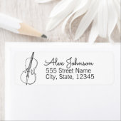 ラインモダンズバイオリシンプルンクラシックアドレス ラベル (インサイチュ)