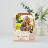 ラインモダンテラコッタグラッド写真卒業 ポストカード (スタンド正面)