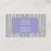 ラインモダンラベンダーブラック名刺 名刺 (裏面)